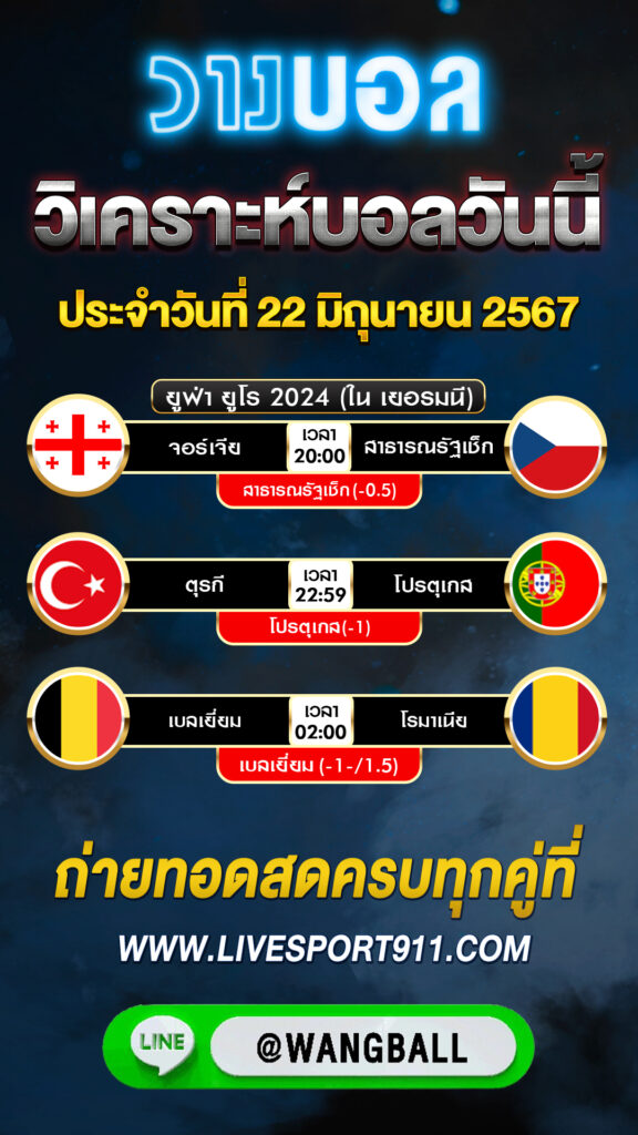 วิเคราะห์บอลวันนี้ 22-06-67