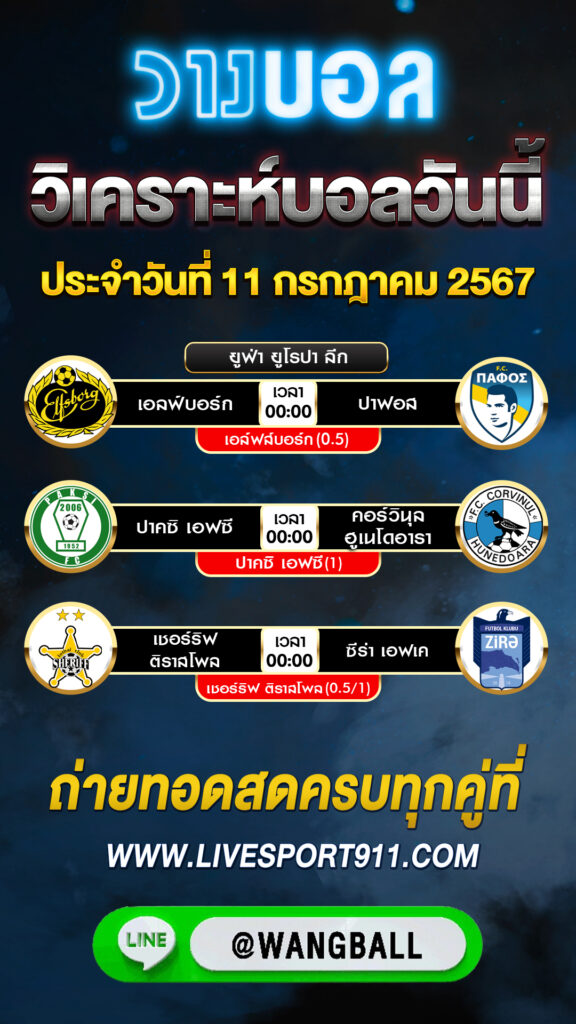 วิเคราะห์บอลวันนี้ 11-07-67