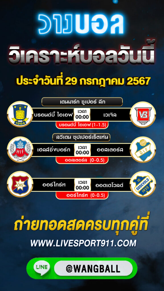 วิเคราะห์บอล 29-8-67