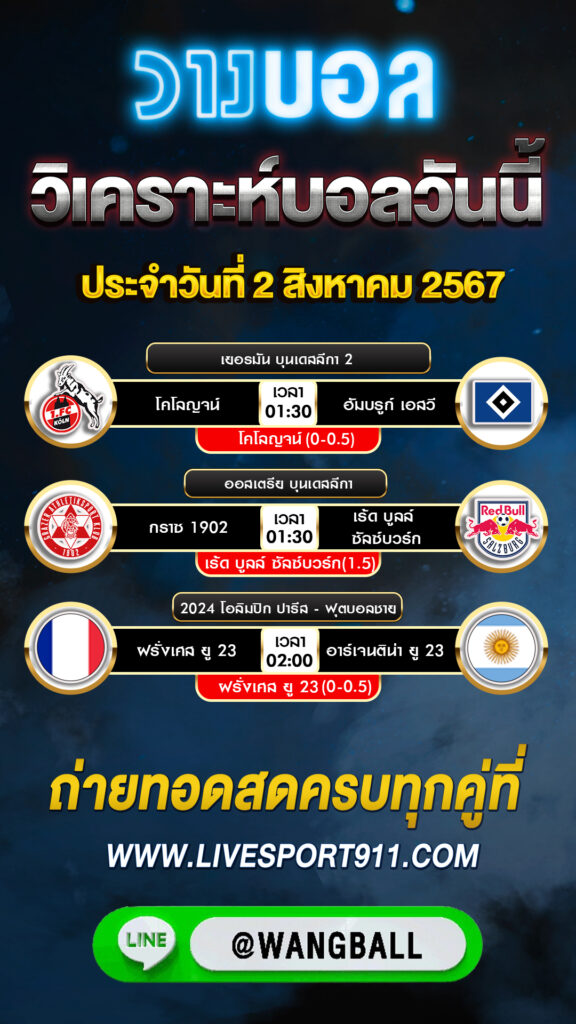 วิเคราะห์บอลวันนี้-01-08-67