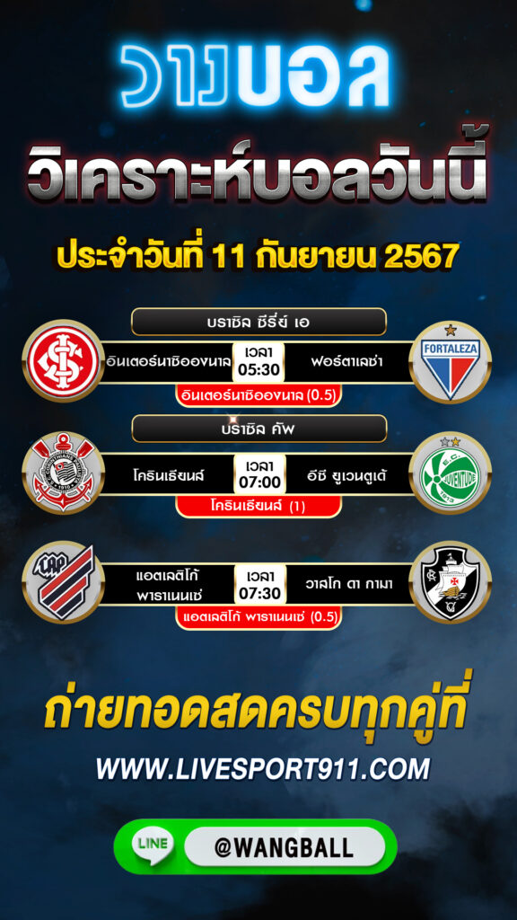 วิเคราะห์บอลวันนี้ 11-09-67