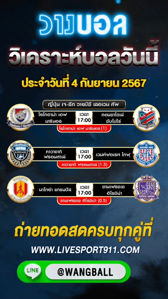 วิเคราะห์บอล 04-09-67